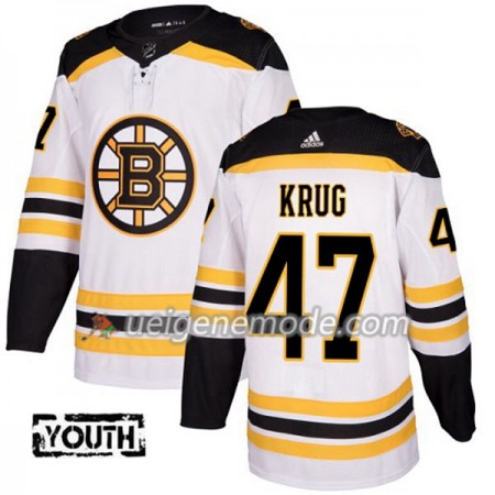 Kinder Eishockey Boston Bruins Trikot Torey Krug 47 Adidas 2017-2018 Weiß Authentic